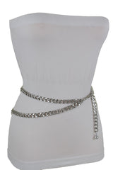 Thick Metal Chain Link Side Wave Detail Belt