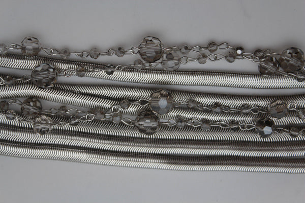 Gold Silver Metal Bracelet Mesh Chain 5 Strands Wide Wrist Beads New Women Fashion Jewelry Accessories - alwaystyle4you - 23