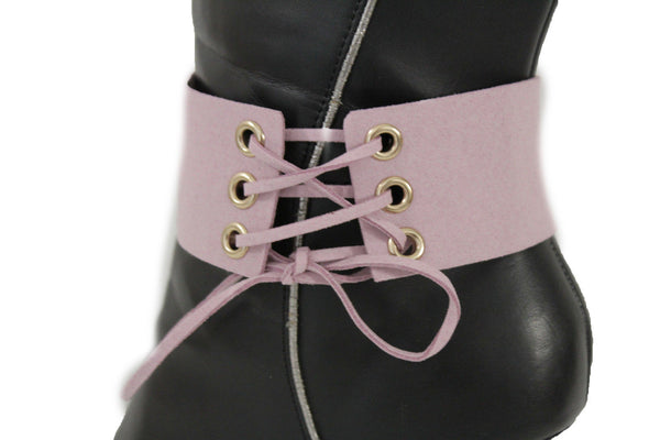Brown Black Lavender Gold Blue Animal Print Leopard Corset Shoe Boot Anklet Bracelet Accessories