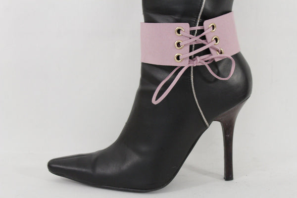 Brown Black Lavender Gold Blue Animal Print Leopard Corset Shoe Boot Anklet Bracelet Accessories