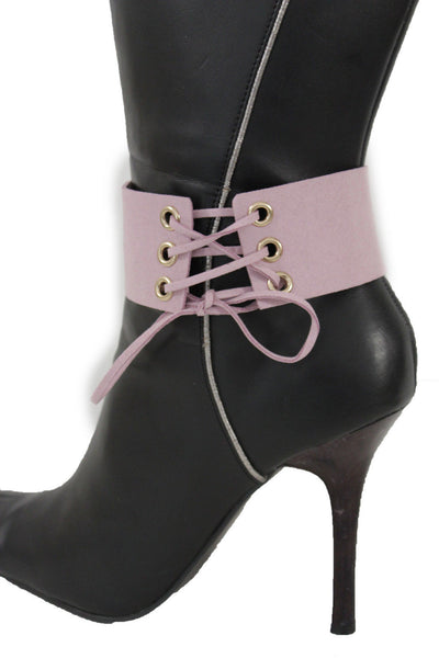 Brown Black Lavender Gold Blue Animal Print Leopard Corset Shoe Boot Anklet Bracelet Accessories