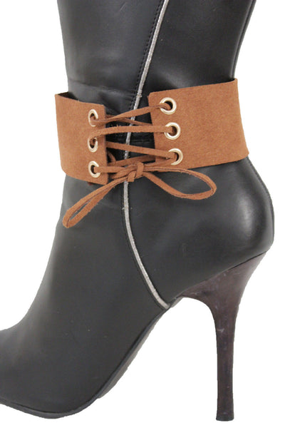 Brown Black Lavender Gold Blue Animal Print Leopard Corset Shoe Boot Anklet Bracelet Accessories