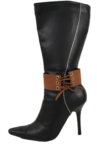 Brown Black Lavender Gold Blue Animal Print Leopard Corset Shoe Boot Anklet Bracelet Accessories