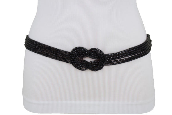 Mesh Braided Metal Hip High Waist Belt New Women Fashion Accessories Plus Size XS-XL