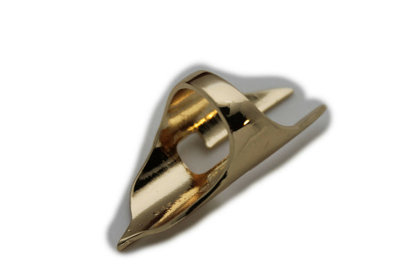 Women Long Gold Metal Fashion Jewelry Ring Warrior War Face Helmet Fits Size 7.5 Bling Style