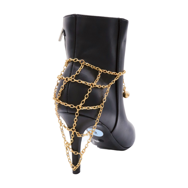 Brand New Women Gold Metal Chain Western Boot Bracelet Anklet Shoe Triangle Charm