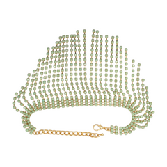 Gold Metal Boot Chain Bracelet Shoe Mint Bead Fringes Charm