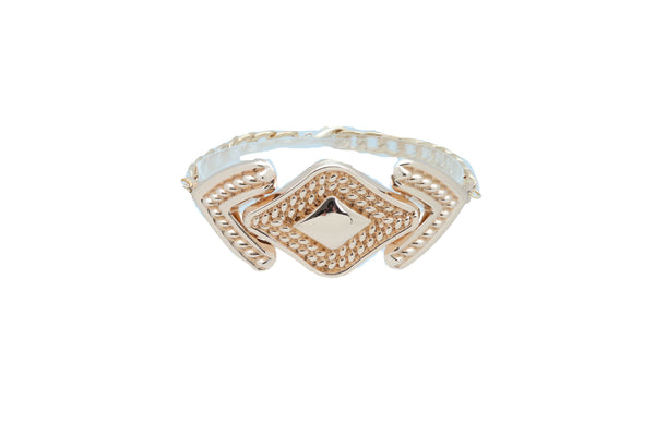 Brand New Women Gold Metal Chain Boot Bracelet Western Shoe Arrow Retro 80's Charm Jewelry
