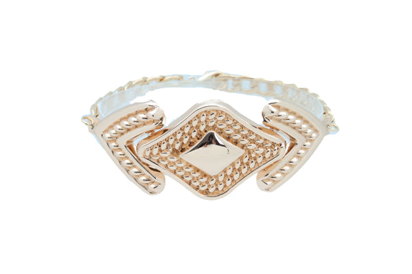 Brand New Women Gold Metal Chain Boot Bracelet Western Shoe Arrow Retro 80's Charm Jewelry