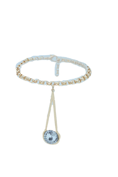 Brand New Women Gold Metal Western Boot Chain Bracelet Anklet Shoe Fancy Drop Bling Charm