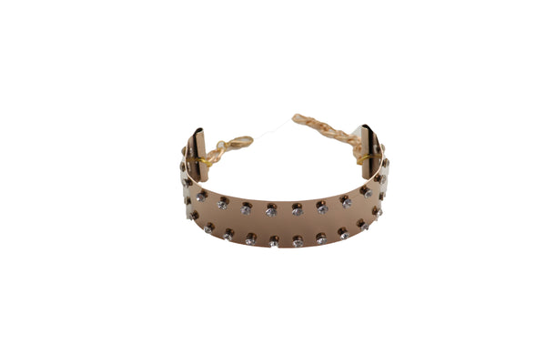 Brand New Women Gold Metal Bling Plate Chain Boot Bracelet Strap Shoe Charm Anklet Band