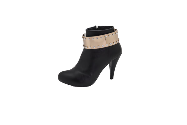 Brand New Women Gold Metal Bling Plate Chain Boot Bracelet Strap Shoe Charm Anklet Band