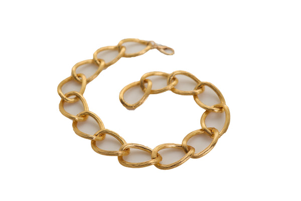 Brand New Women Gold Metal Textured Chain Chunky Links Boot Bracelet Shoe Fashion Jewelry