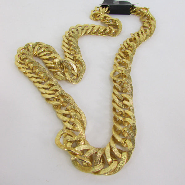 Gold Metal Chain Links Extra Long Necklace New Men Chunky Gangster Hip Hop Biker Fashion - alwaystyle4you - 9