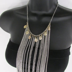 New Women Silver Multi Frontal Body Chain Mini Charms Fashion Jewelry Long Necklace - alwaystyle4you - 4
