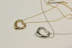 New Women Mini Metal Heart Pendant Chain Fashion Necklace Gold / Silver Love - alwaystyle4you - 4