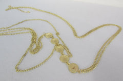 New Women Gold Body Chain Classic Circles Long Necklace Sexy Fashion Jewelry - alwaystyle4you - 4