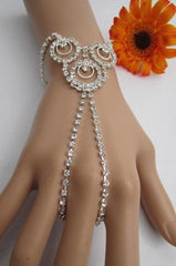 New Women Silver Bracelet Hand Chain Mayan Alian UFO Rhinesones Fashion Jewelry Slave Chain - alwaystyle4you - 4