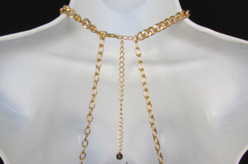 New Women Gold / Silver Body Chain Full Frontal Long Necklace Sexy Fashion Trendy Jewelry - alwaystyle4you - 5