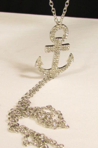 New Women Gold / Silver Metal Body Chain Jewelry Sailor Pendant Fashion Necklace Anchor - alwaystyle4you - 5