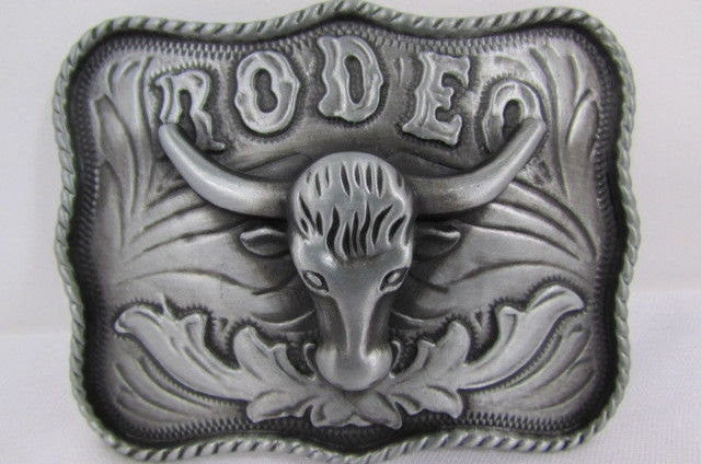 M&F Silver And Black Skull Head Buckle Mf Western Products NRS