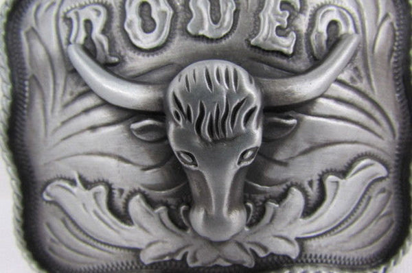 New Men Antique Silver Metal Cowboy Western 3D Belt Buckle Rodeo Bull Head Skull - alwaystyle4you - 5