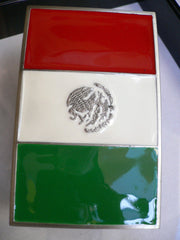 New Men Women Western Mexico Flag Rodeo Cowboy Large Buckle Eagle Green White Red - alwaystyle4you - 4