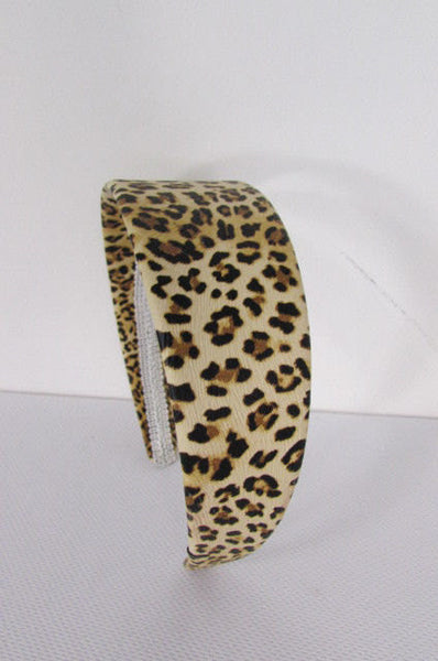 Brand New Women Animal Print Leopard Chic Head Band Trendy Fashion Jewelry Wide Beige Brown - alwaystyle4you - 2