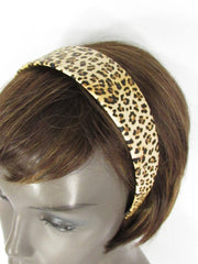 Brand New Women Animal Print Leopard Chic Head Band Trendy Fashion Jewelry Wide Beige Brown - alwaystyle4you - 4