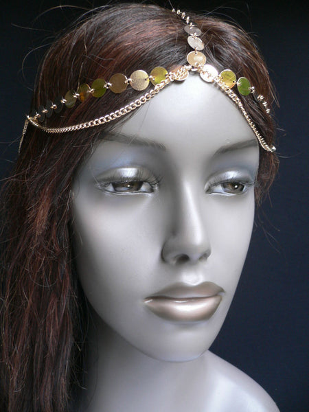 One Size New Women Gold Chic Headband Head Waves Metal Chain Jewelry Hair Piece Trendy Fashionable - alwaystyle4you - 2