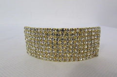 New Rhinestone Gold Women Fashion Metal Head Poinytail Fashion Jewelry Hair Accessories Wedding - alwaystyle4you - 4