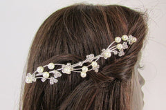 Women Silver Rhinestones Flower Fashion Metal Head Pin Fashion Jewelry Hair Accessories - alwaystyle4you - 1