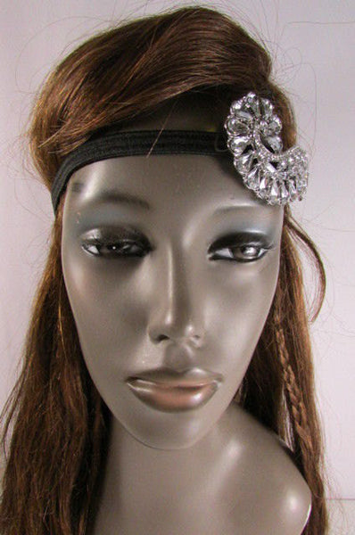 New Trendy Rhinestone Silver Women Fashion Metal Side Head Band Forehead Jewelry Hair Accessories Wedding - alwaystyle4you - 4
