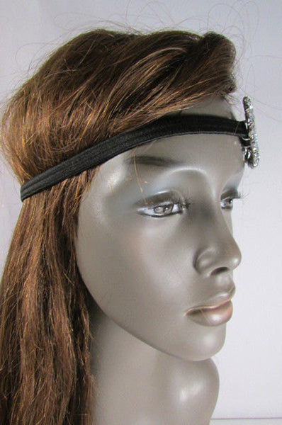 New Trendy Rhinestone Silver Women Fashion Metal Side Head Band Forehead Jewelry Hair Accessories Wedding - alwaystyle4you - 5