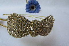 New Trendy Women Gold Metal Chain Rhinestones Headband Fashion Jewelry Hair Accessories Wedding - alwaystyle4you - 4