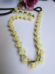 One Size Brand New Women Elastic Head Chain Cream Flowers Fashion Hair Piece Jewelry Party Beach - alwaystyle4you - 3