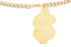 Money $ Pendant Gold Metal Chain Hip Hop Style Belt