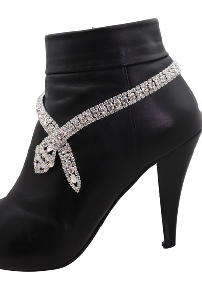 Brand New Women Gold Metal Boot Chain Bracelet Shoe Charm Jewelry Bling Skeleton Skull