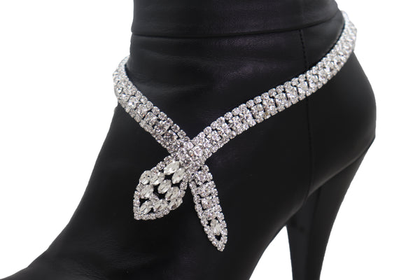 Brand New Women Gold Metal Boot Chain Bracelet Shoe Charm Jewelry Bling Skeleton Skull