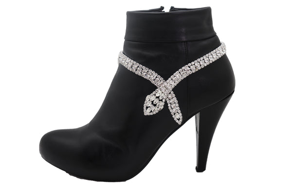 Brand New Women Gold Metal Boot Chain Bracelet Western Shoe Bot Tie Ribbon Charm Jewelry