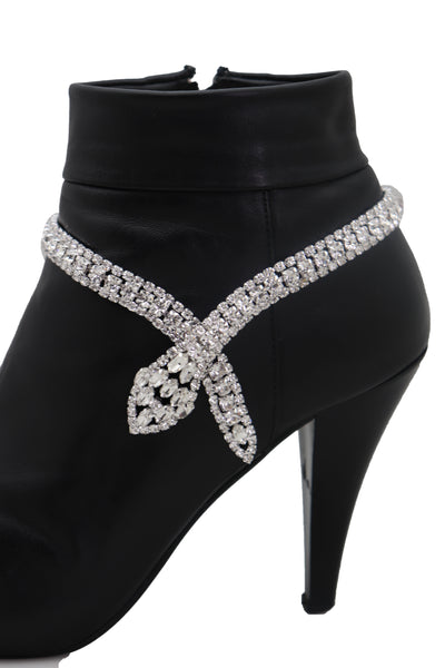 Brand New Women Gold Metal Boot Chain Bracelet Western Shoe Bot Tie Ribbon Charm Jewelry
