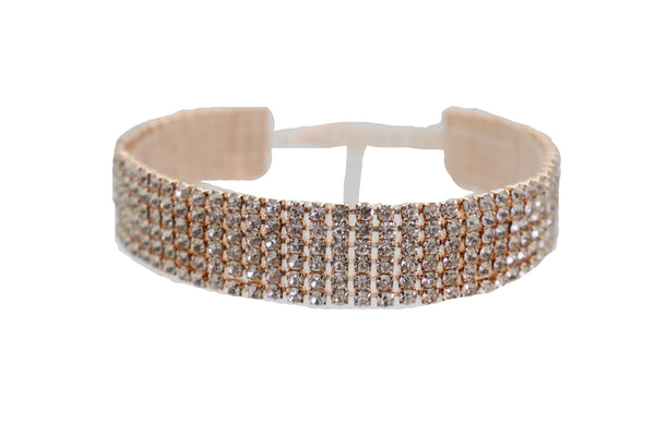Women Gold Metal Chain Boot Bracelet Shoe Rhinestones Bling Charm Jewelry Anklet One Size