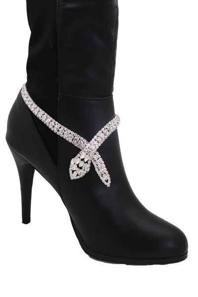 Brand New Women Gold Metal Boot Chain Bracelet Western Shoe Bot Tie Ribbon Charm Jewelry