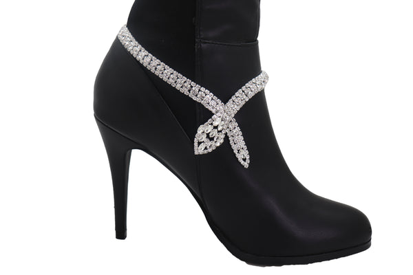 Brand New Women Gold Metal Boot Chain Bracelet Western Shoe Bot Tie Ribbon Charm Jewelry