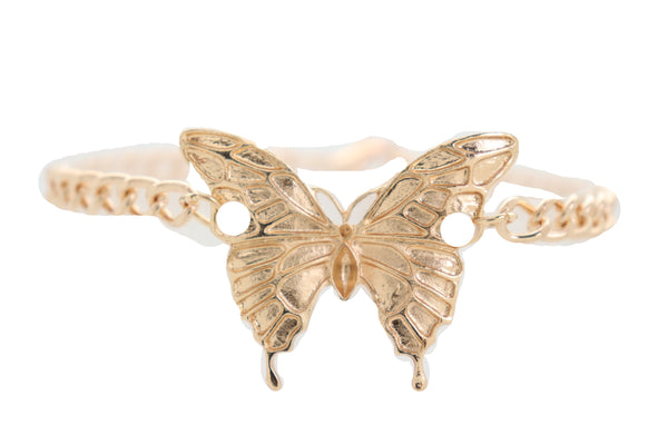 Women Gold Metal Boot Chain Bracelet Anklet Heel Shoe Butterfly Charm Jewelry Spring Summer Style