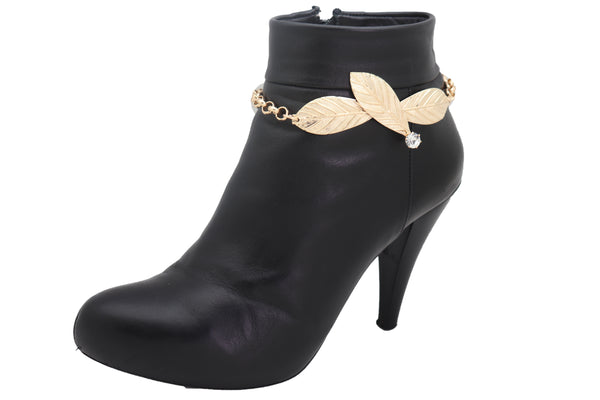 Brand New Women Silver Metal Chain Boot Bracelet Shoe Fleur De Lis Lily Charm Turquoise