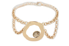 Women Gold Metal Chain Boot Bracelet Shoe Rose Flower Charm