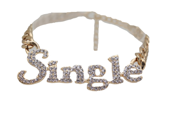Brand New Women Gold Metal Boot Chain Bracelet Anklet Heel Shoe SINGLE Charm Bling Jewelry