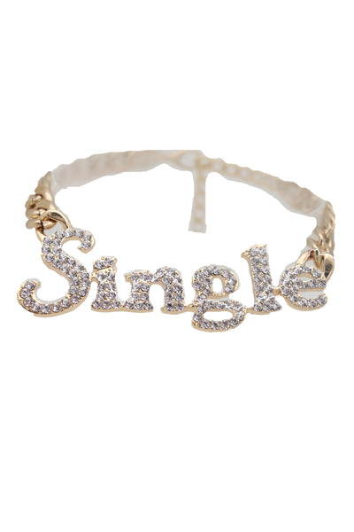 Brand New Women Gold Metal Boot Chain Bracelet Anklet Heel Shoe SINGLE Charm Bling Jewelry