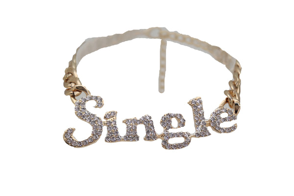 Brand New Women Gold Metal Boot Chain Bracelet Anklet Heel Shoe SINGLE Charm Bling Jewelry